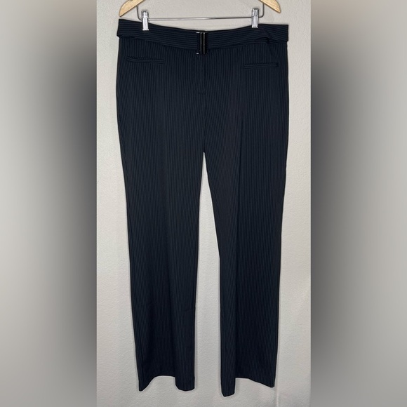NWT Reformation X Camille Rowe Black Pinstripe Cherie Pant Trousers Size 12 - Picture 5 of 15